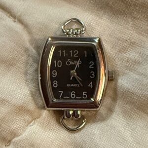 Silver and Black Sweda Quartz Watch SWAP NEW